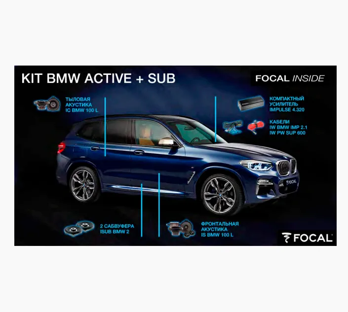 Комплект штатной акустики Focal KIT BMW ACTIVE + SUB - фото