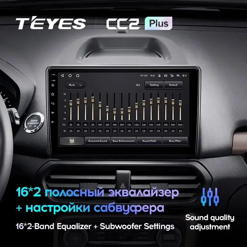 Комплект магнитолы TEYES CC2 Plus 10.2" для Ford EcoSport I рестайлинг 2018-2023