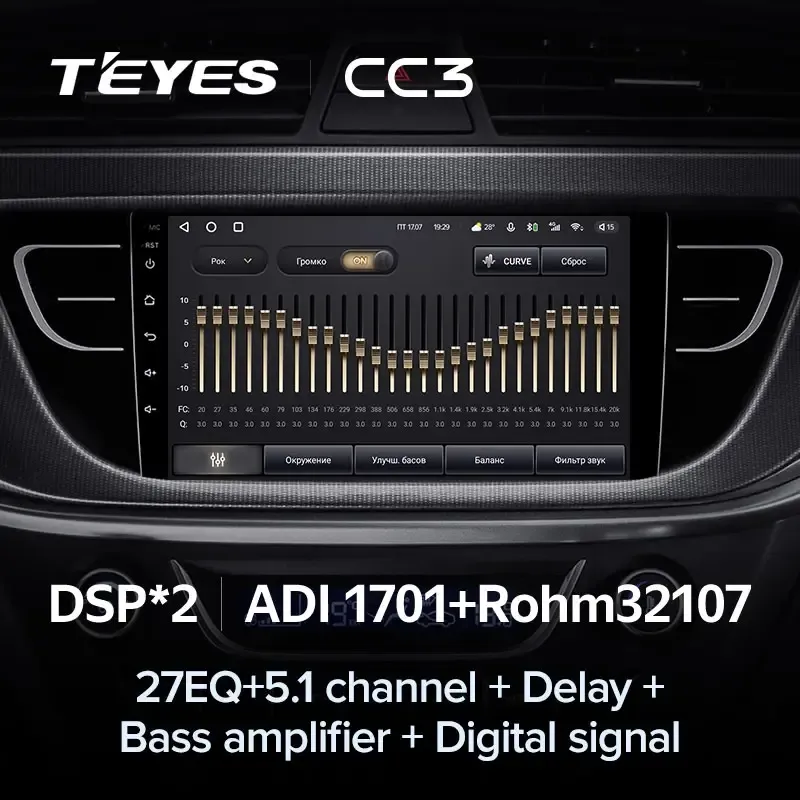 Комплект магнитолы TEYES CC3L 9.0" для Geely Atlas