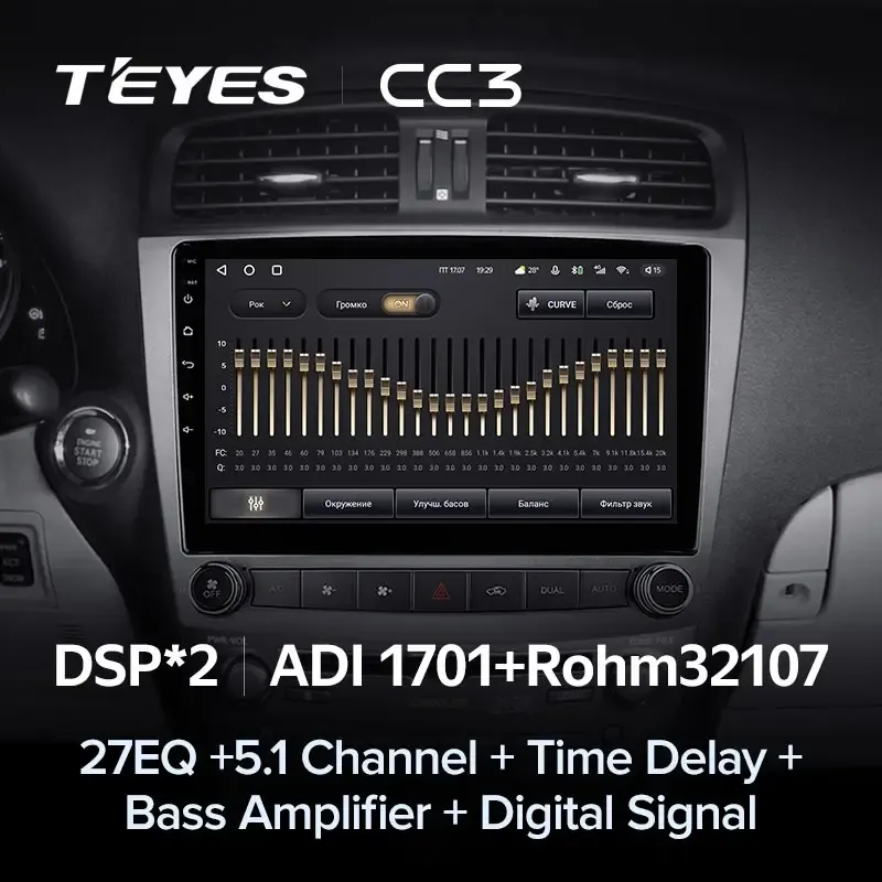 Комплект магнитолы TEYES CC3L 10.2" для Lexus IS