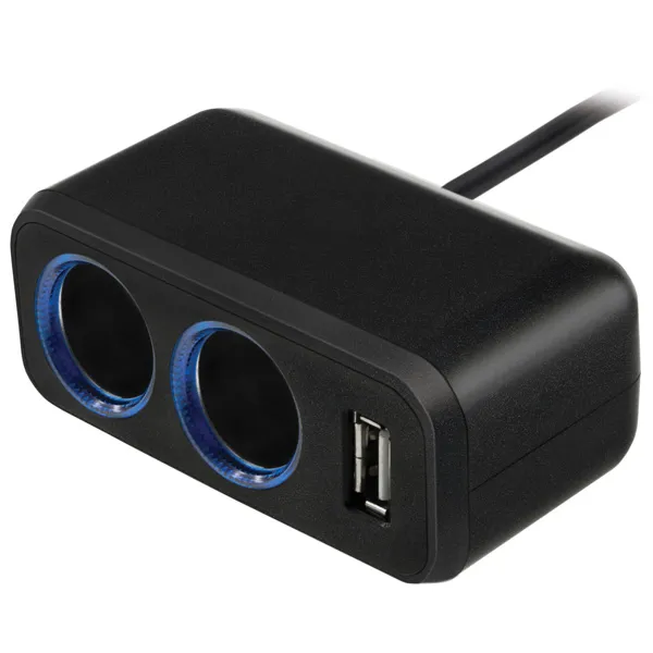 Авторазветвитель Neoline SL-210 на 2 прикуривателя 1 USB - фото