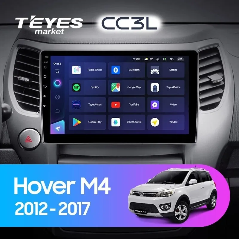 Комплект магнитолы TEYES CC3L 10.2" для Great Wall Hover M4