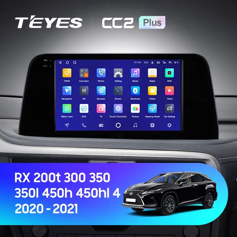 Комплект магнитолы TEYES CC2 Plus 10.2" для Lexus RX IV 2015-2019