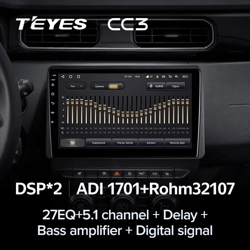 Комплект магнитолы TEYES CC3L 10.2" для Renault Duster