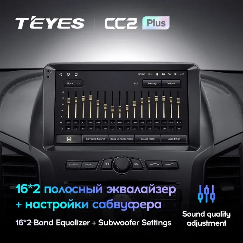 Комплект магнитолы TEYES CC2 Plus 9.0" для Mazda BT-50 II 2011-2023
