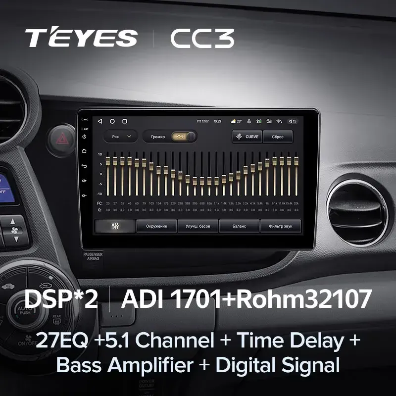 Комплект магнитолы TEYES CC3L 9.0" для Honda Insight