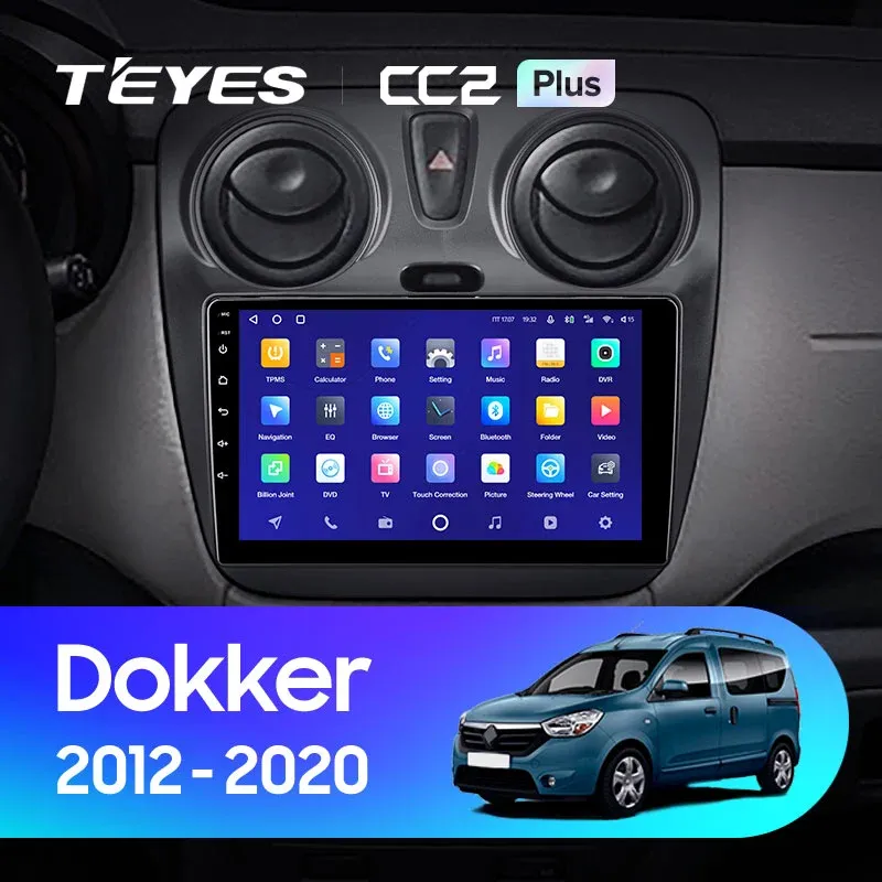 Комплект магнитолы TEYES CC2 Plus 9.0" для Renault Dokker I 2012-2023