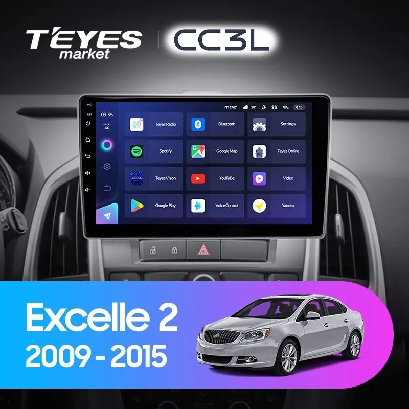 Комплект магнитолы TEYES CC3L 9.0" для Buick Excelle
