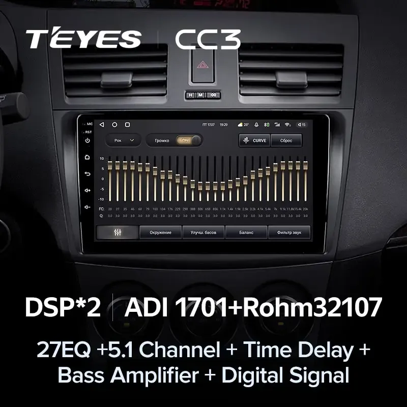Комплект магнитолы TEYES CC3L 9.0" для Mazda 3 MPS