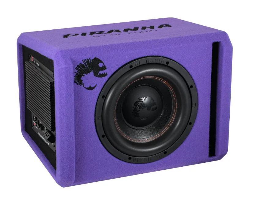 Сабвуфер активный в корпусе DL Audio Piranha 10A V.2 Purple - фото Сабвуфер активный в корпусе DL Audio Piranha 10A V.2 Purple - фото