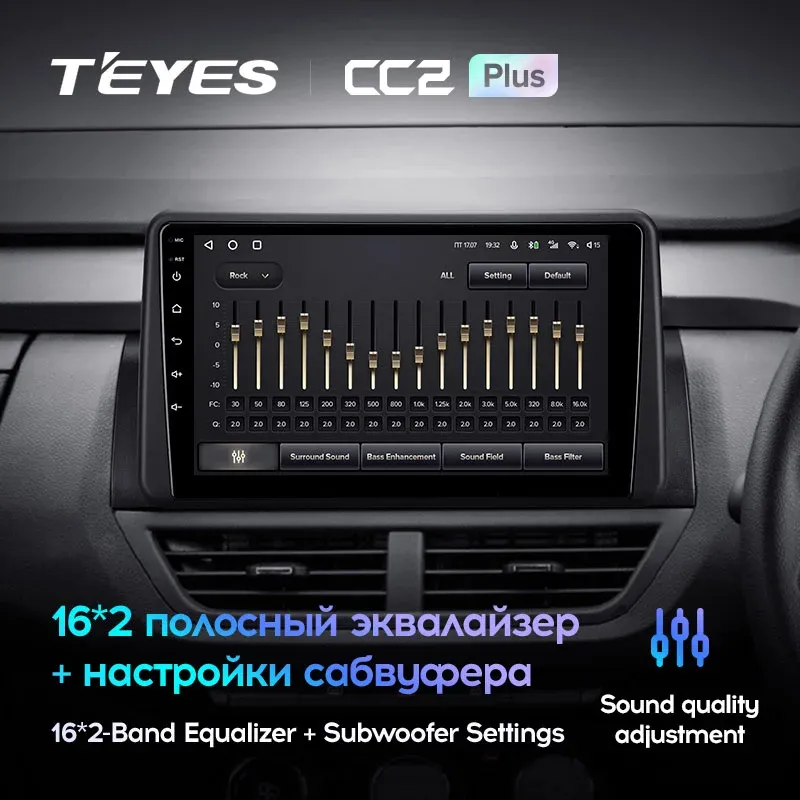 Комплект магнитолы TEYES CC2 Plus 9.0" для Renault Kigeer