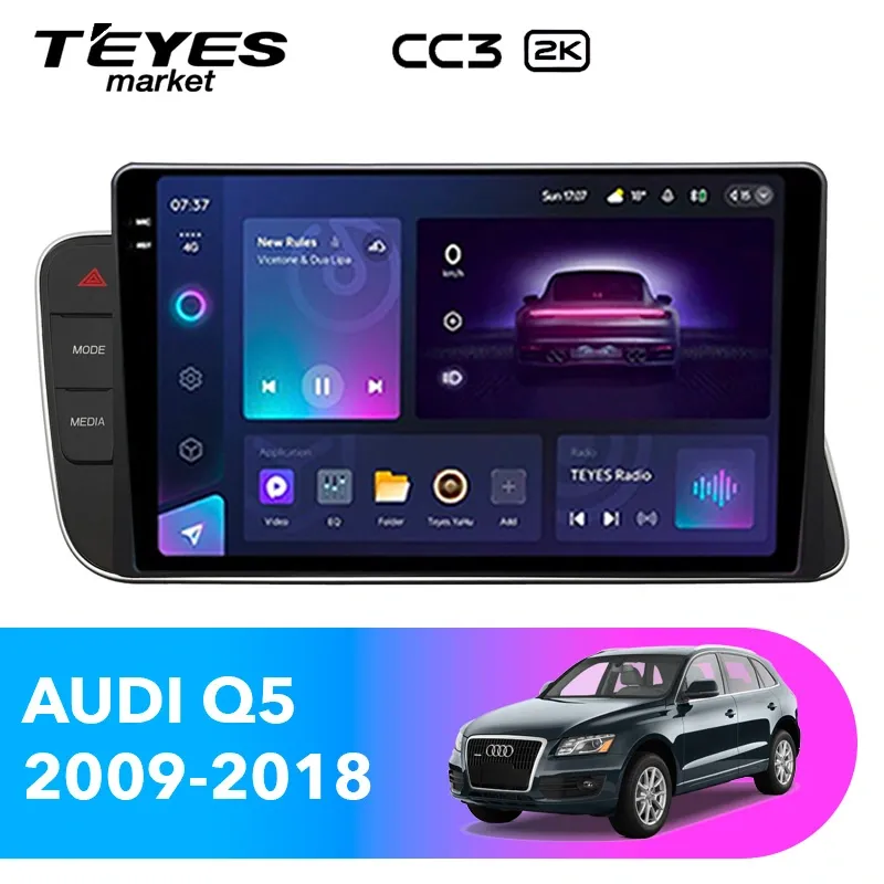 Комплект магнитолы TEYES CC3 2K 9.5" для Audi Q5 I 2008-2017