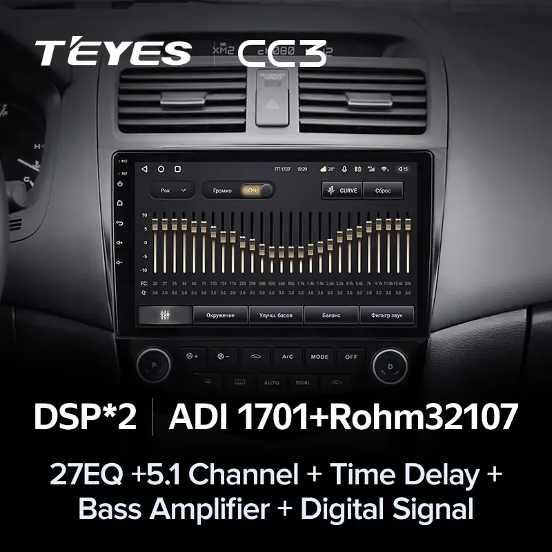 Комплект магнитолы TEYES CC3L 10.2" для Honda Accord