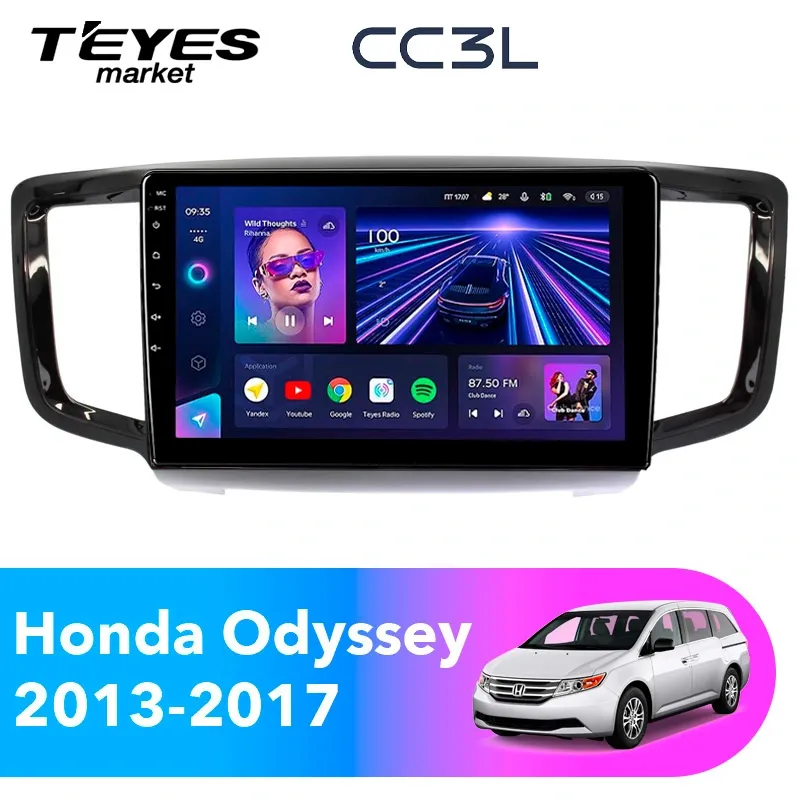 Комплект магнитолы TEYES CC3L 10.2" для Honda Odyssey