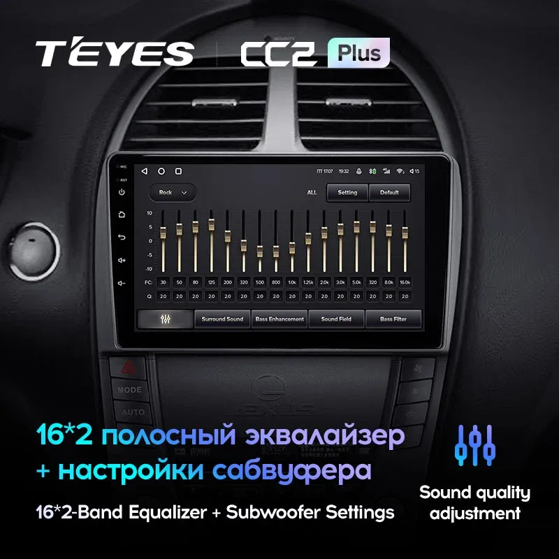 Комплект магнитолы TEYES CC2 Plus 9.0" для Lexus ES XV40 2006-2012