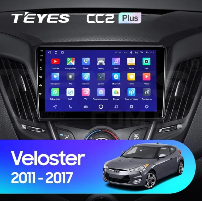 ШГУ Teyes CC2 Plus 4/64GB Hyundai Veloster FS 2011-2017 9" - фото
