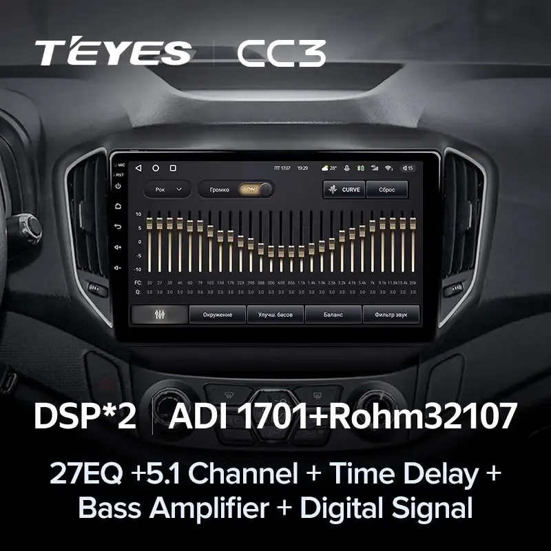 Комплект магнитолы TEYES CC3L 10.2" для Chery Tiggo 5