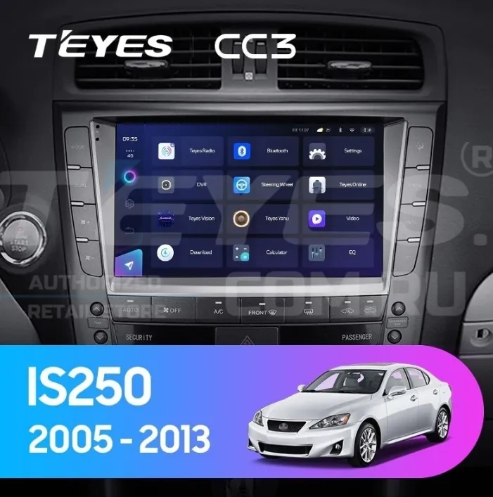 ШГУ Teyes CC3 4/32 2K Lexus is250 2005-2013 CAN 10" - фото