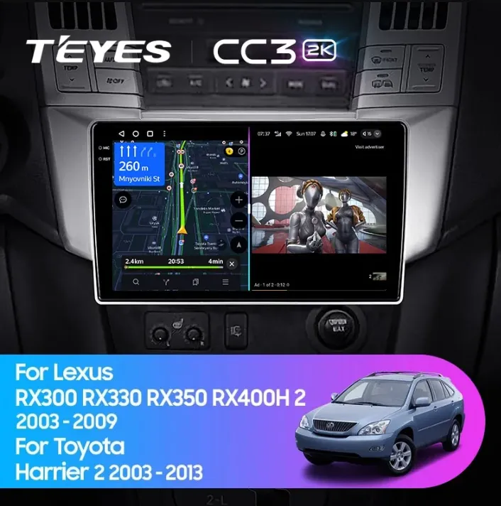 ШГУ Teyes CC3 2K 6/128 GB Lexus LS430/Toyota Celsior 3 (XF30) 2003-2006 9" - фото