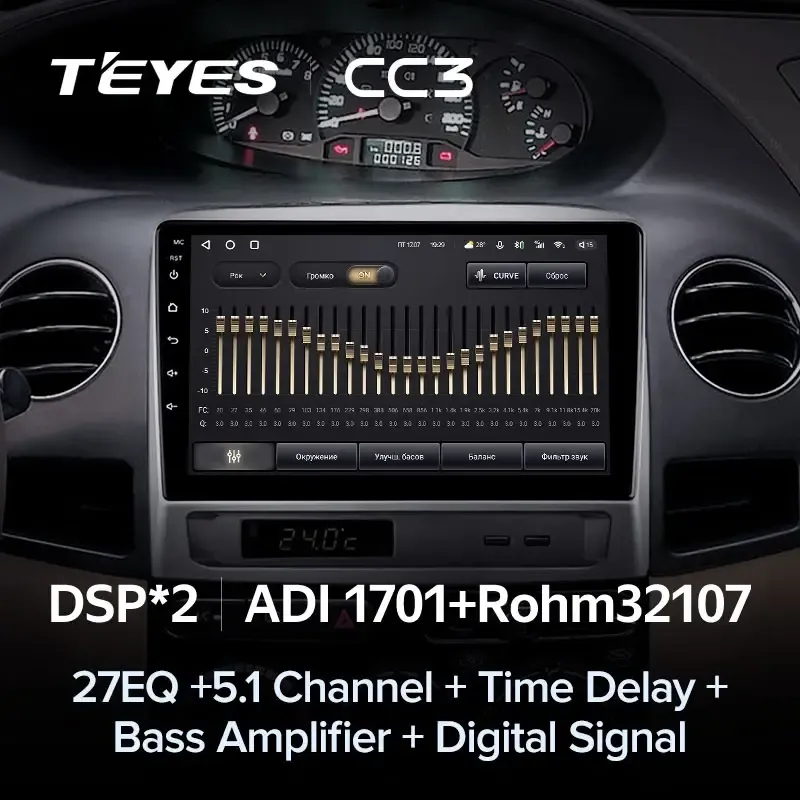 Комплект магнитолы TEYES CC3L 9.0" для Geely MK
