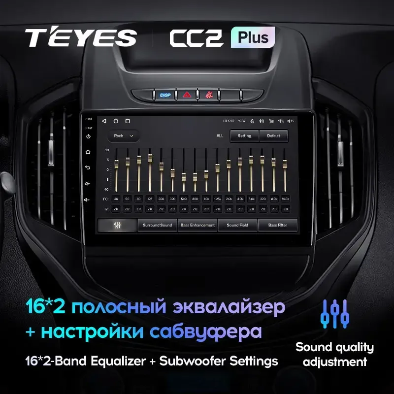 Комплект магнитолы TEYES CC2 Plus 9.0" для Geely GC6 2016-2019